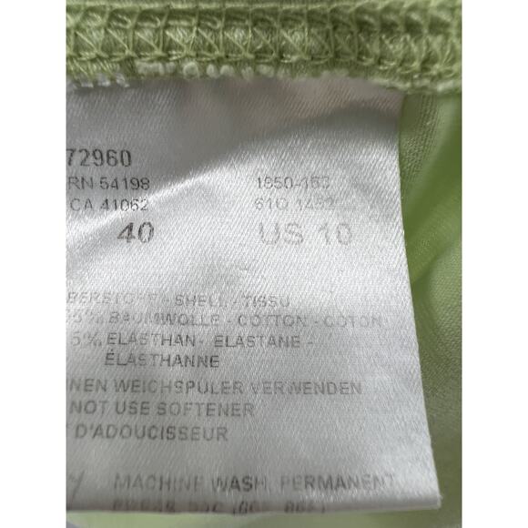 Bogner Women's Long Sleeve Polo Shirt Top Light Green Cotton Blend Size 10 - Picture 6 of 8